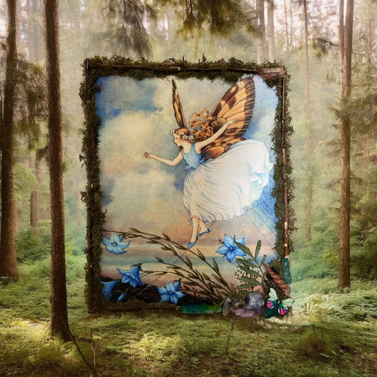 Fairy Wood/Moss/Crystal Fairycore OOAK Artwork