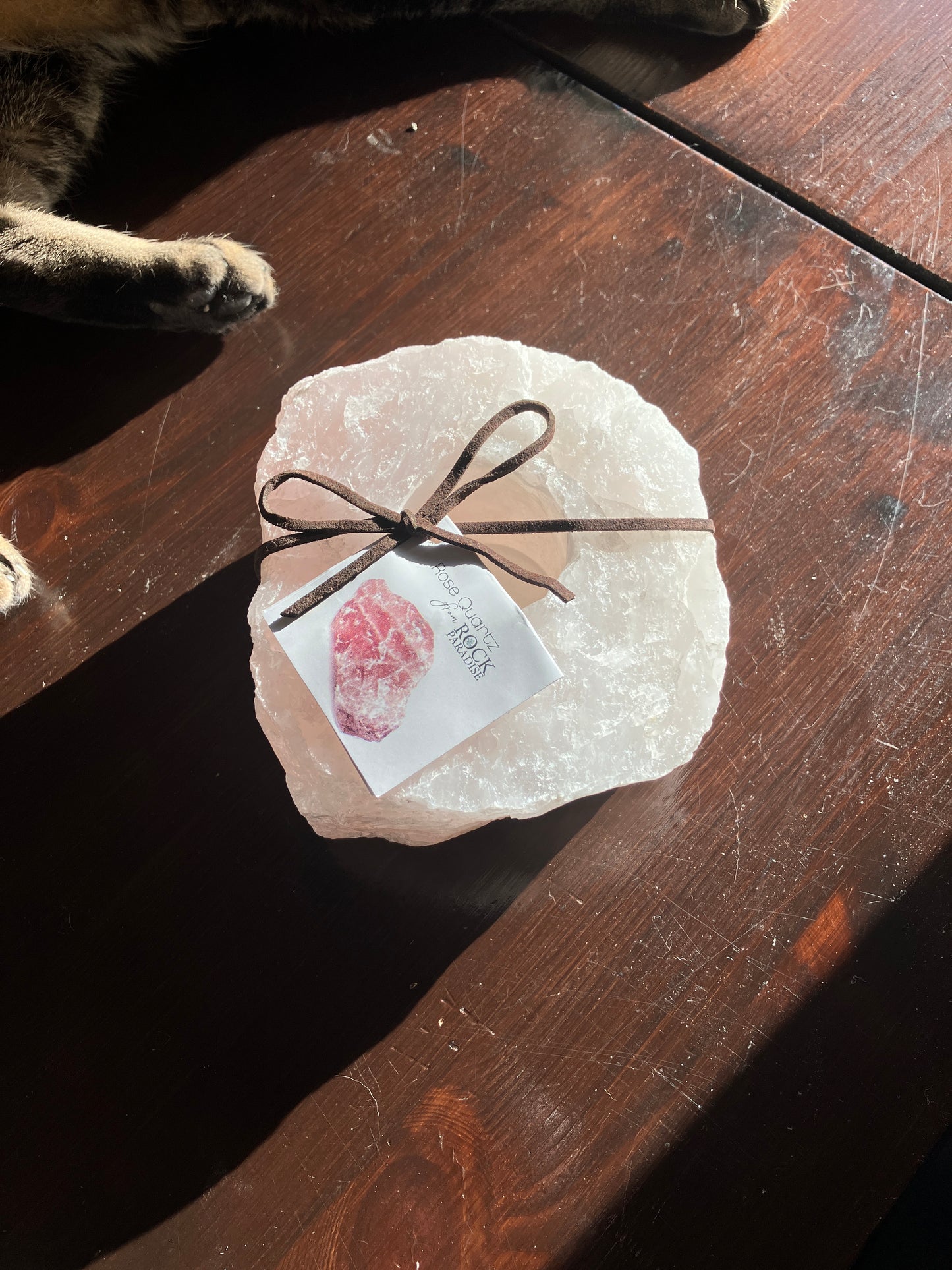 Rose Quartz Candle Holder