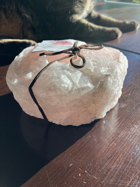 Rose Quartz Candle Holder